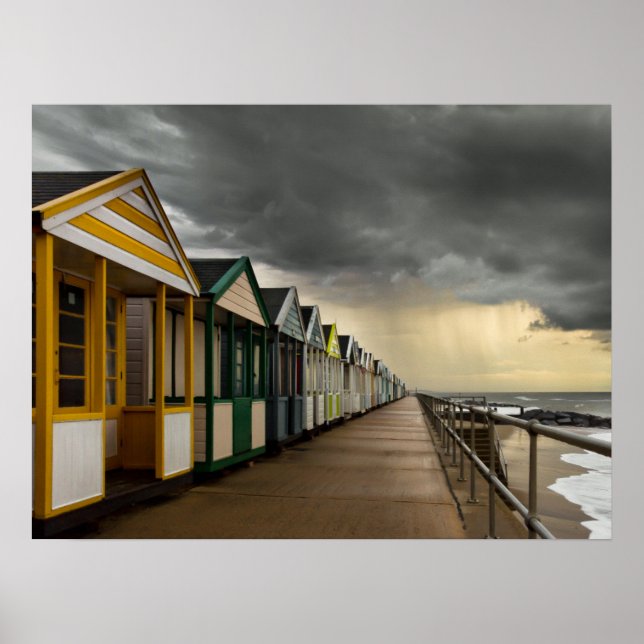 Poster Plages Dans Une Tempête D'Été | Southwold (Devant)