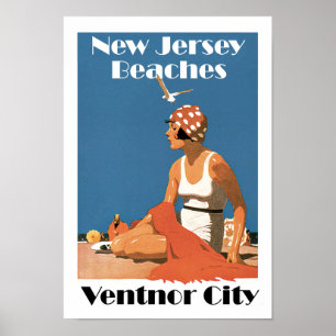 Poster Plages du New Jersey ~ Ventnor City