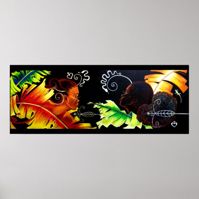 Poster Plaisirs d'Eden : Feu et Bliss - Print II Pastel (Devant)