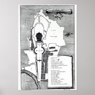 Poster Plan au sol de Vatican, Rome