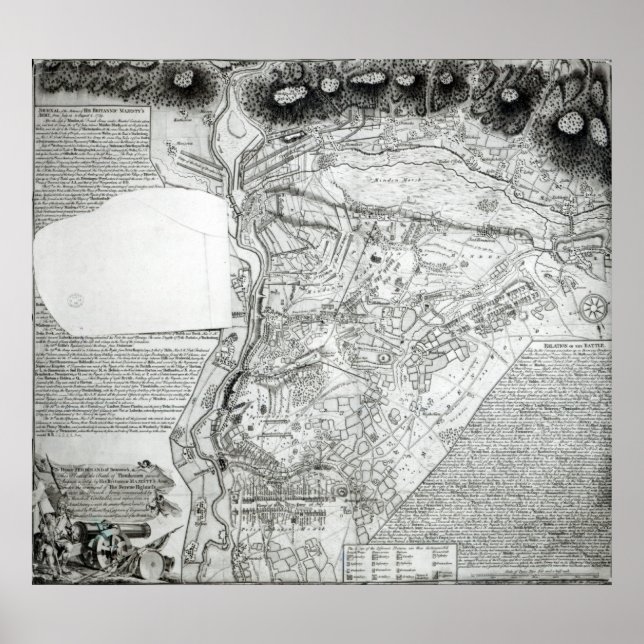 Poster Plan de la bataille de Minden (Devant)