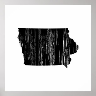 Poster Plan De L'État De L'Iowa En Situation De Perte