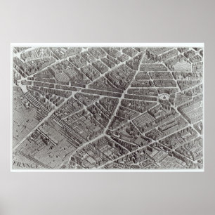 Poster Plan de Paris, connu sous le nom de 'Plan de