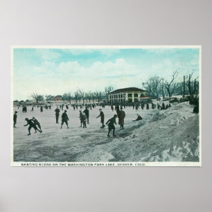Poster Plan de patinage sur glace du Washington Lake Park