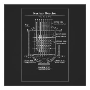 Poster Plan de réacteur nucléaire