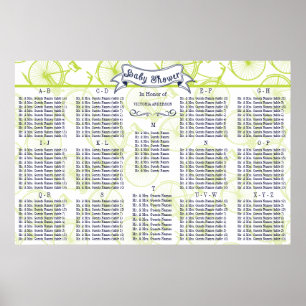 Poster Plan de table pour invités pour une fête prénatale