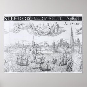 Poster Plan de ville d'Anvers, 1549