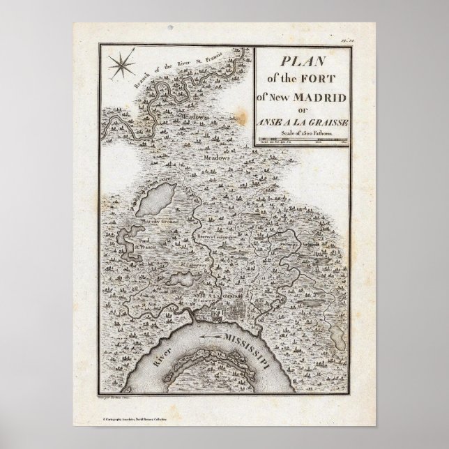 Poster Plan du Fort du New Madrid (Devant)
