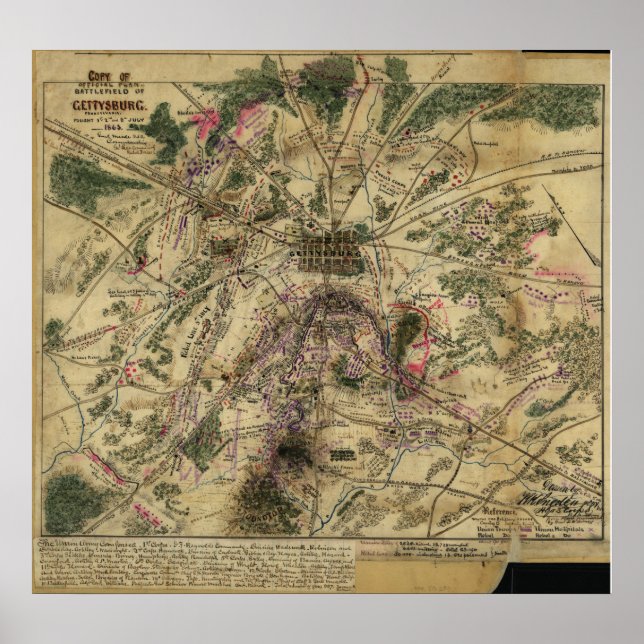 Poster Plan Gettysburg (Devant)