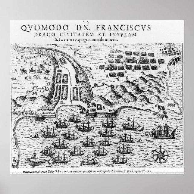 Poster Plan montrant comment Francis Drake Stormed (Devant)