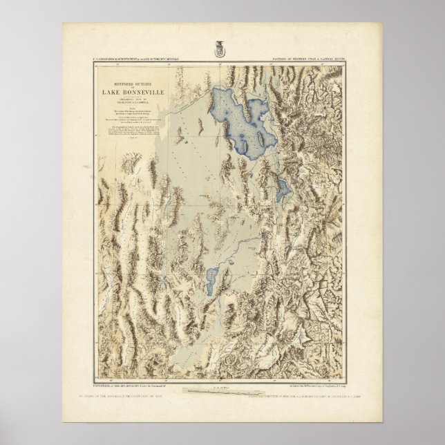 Poster Plan restauré du lac Bonneville (Devant)