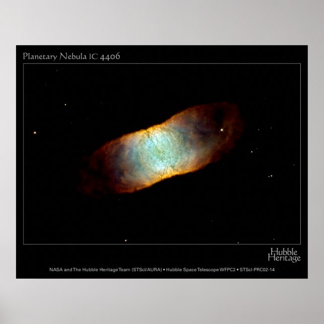 Poster Planetary Nebula IC 4406 Hubble Telescope Photo (Devant)