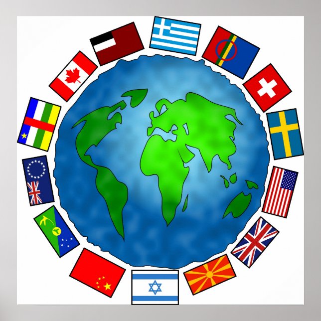 Poster Planète du drapeau (Devant)