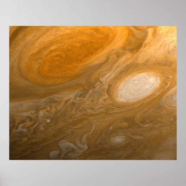 Poster Planète Jupiter tempêtes de torrents et Big Red Sp (Devant)