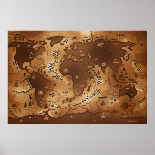 Poster Planète Terre - Inversé (Pas de texte)