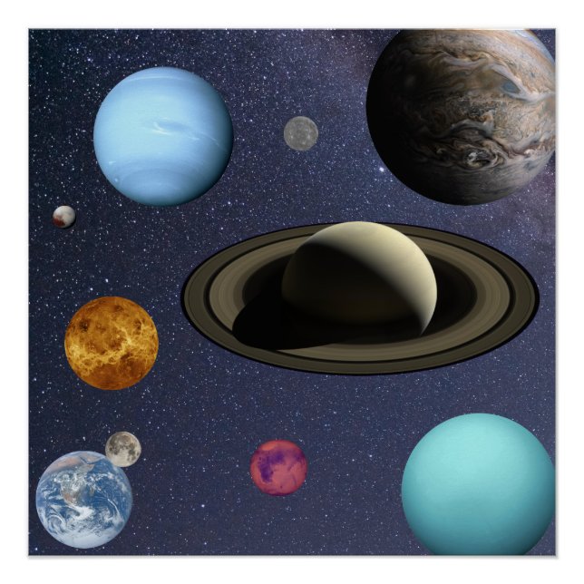 Poster Planètes du système solaire (Devant)