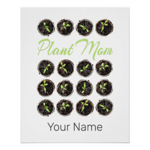 Poster Plante Maman Jardin Fleur Hobby Gardener ou fleuri