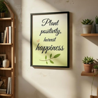 Poster Plantez la positivité, récoltez le bonheur