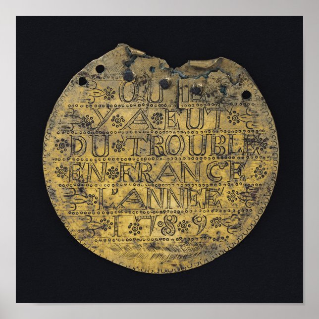 Poster Plaque avec la phrase (Devant)