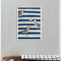 Poster plat minimaliste de mouette