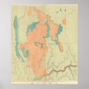 Poster Plateau composite Uinkaret moitié nord et moitié s