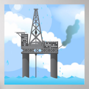 Poster Plateforme pétrolière