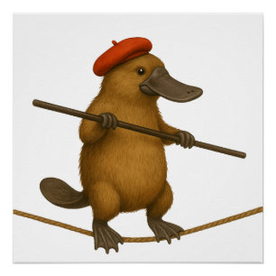 Poster Plato ornithorynque funambule