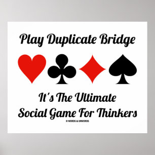 Poster Play Duplicate Bridge It's Ultimate Social Game