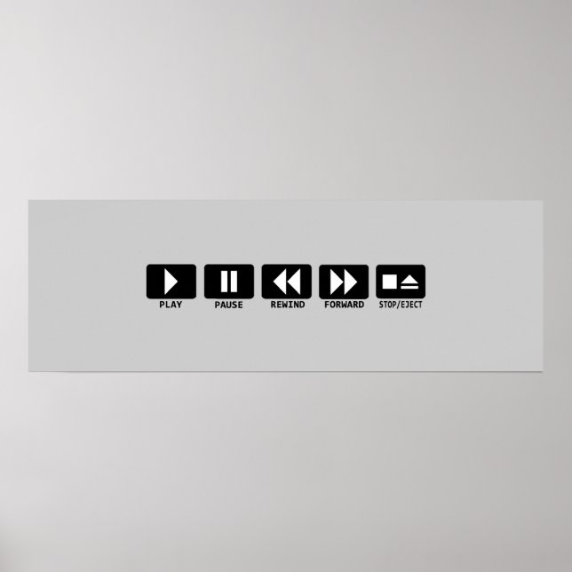 Poster play.pause.rewind.forward.stop (Devant)