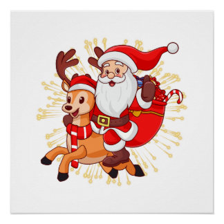 Poster **"Playful Santa Claus Design – Fun and Festive Ch