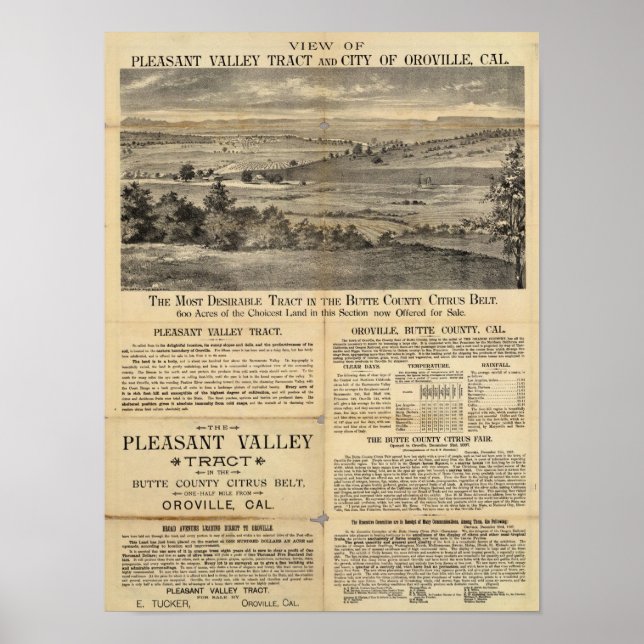 Poster Pleasant Valley, Californie (Devant)