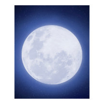 Poster Pleine lune Blue Aura