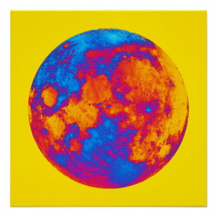 Poster Pleine lune Pop Art