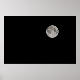 Poster Pleine lune sur ciel sombre