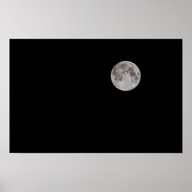 Poster Pleine lune sur ciel sombre (Devant)