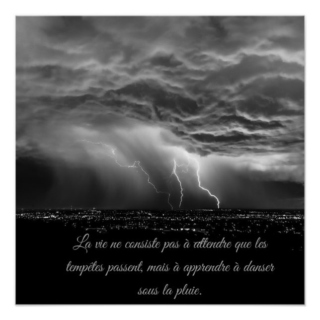 Poster pluie citations (Devant)