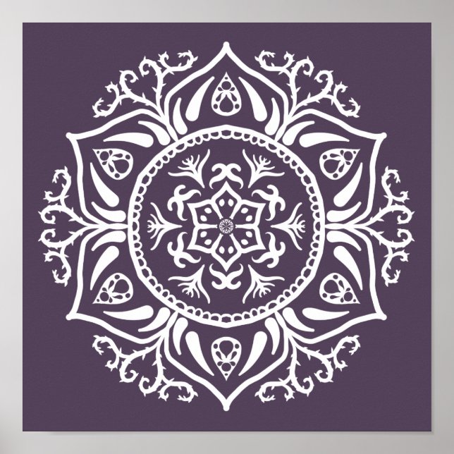 Poster Plum Mandala (Devant)