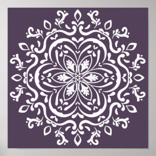 Poster Plum Mandala