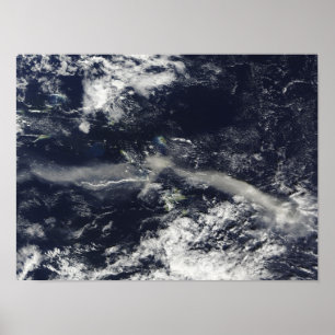 Poster Plume de cendres de Soufriere Hills, Montserrat