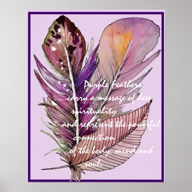 Poster Plumes violettes (Devant)