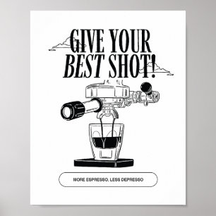 Poster Plus Espresso Moins Dépresso