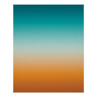 Plutôt Ombre Sunny Orange & Turquoise Blue Gradien