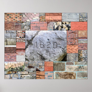 Poster Plymouth Rocks and Bricks