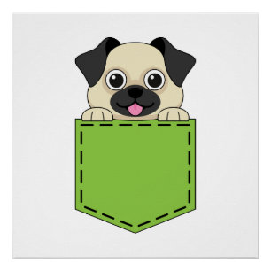Poster Poche animal chien