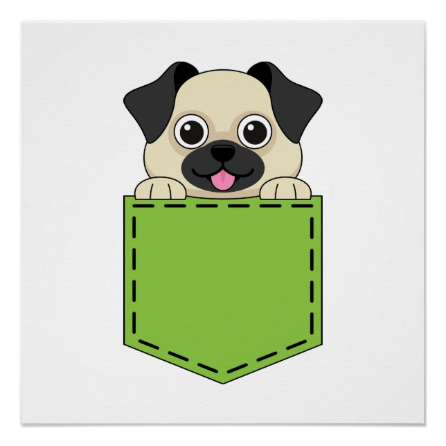 Poster Poche animal chien (Devant)