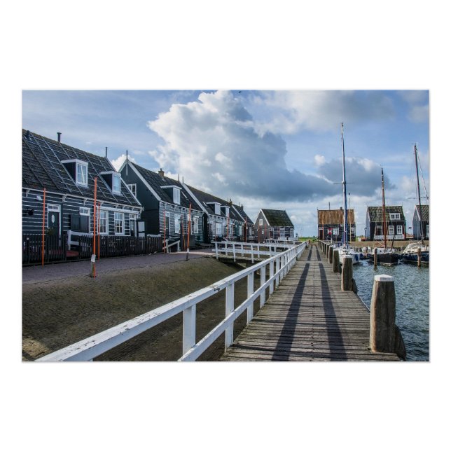 Poster Poche en bois à Marken, Pays-Bas (Devant)