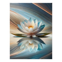 Pochette murale abstraite de fleurs de lotus