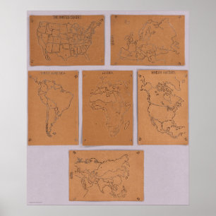 Poster Pochoirs du monde