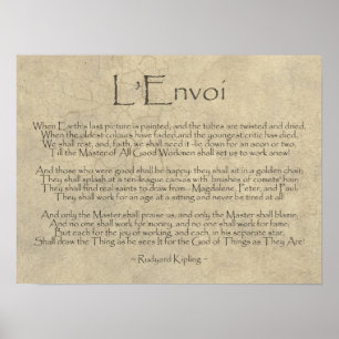 Poster Poème de L Envoi par Rudyard Kipling