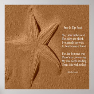 Poster Poème Étoile Dans Le Sable Par Ladee Basset